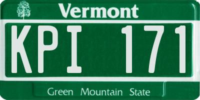 VT license plate KPI171