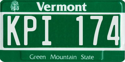 VT license plate KPI174