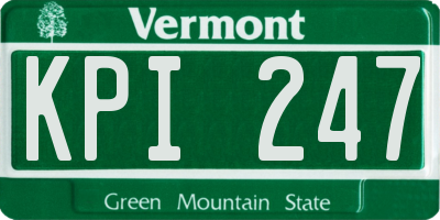 VT license plate KPI247