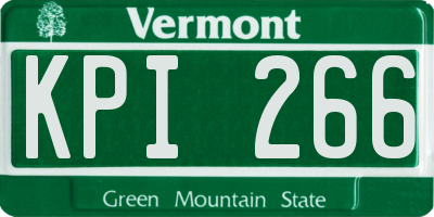 VT license plate KPI266
