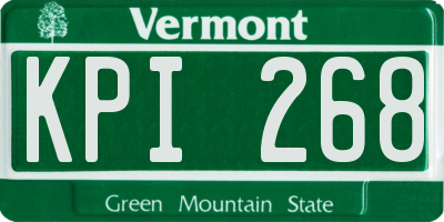 VT license plate KPI268