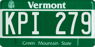 VT license plate KPI279