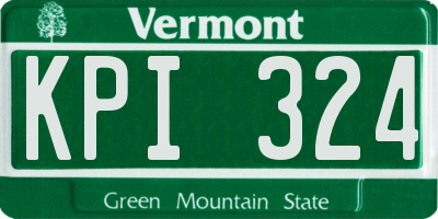 VT license plate KPI324
