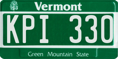 VT license plate KPI330