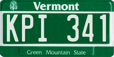VT license plate KPI341