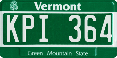 VT license plate KPI364