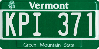 VT license plate KPI371