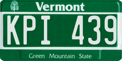 VT license plate KPI439