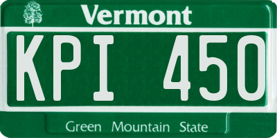 VT license plate KPI450