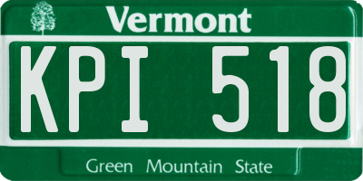 VT license plate KPI518