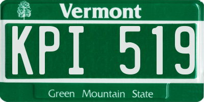 VT license plate KPI519