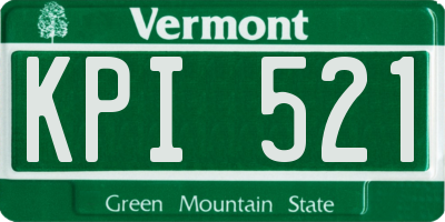 VT license plate KPI521