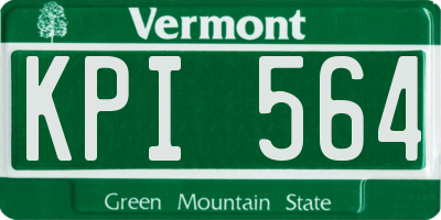 VT license plate KPI564