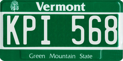 VT license plate KPI568