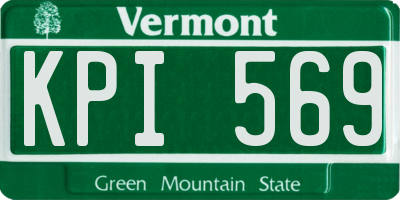 VT license plate KPI569