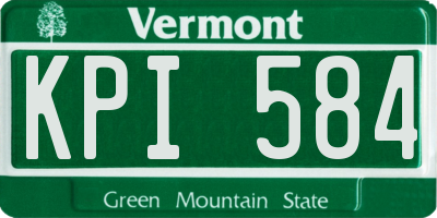 VT license plate KPI584