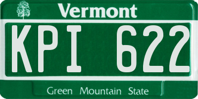 VT license plate KPI622