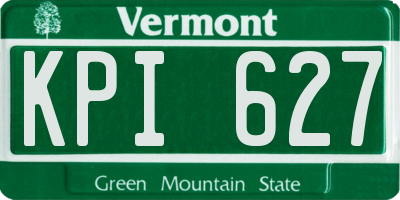 VT license plate KPI627
