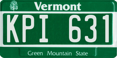VT license plate KPI631