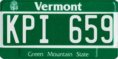 VT license plate KPI659