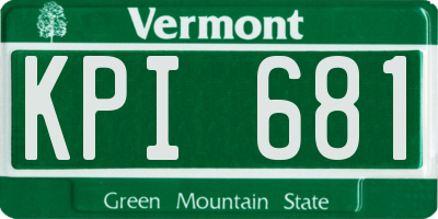 VT license plate KPI681