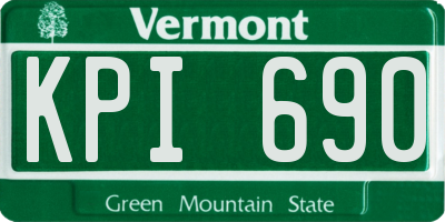 VT license plate KPI690