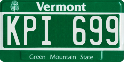 VT license plate KPI699