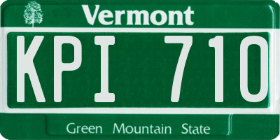VT license plate KPI710
