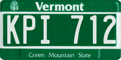 VT license plate KPI712