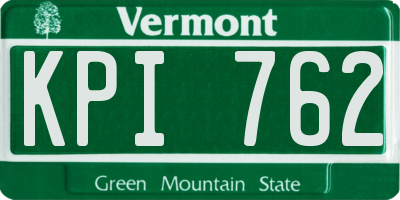 VT license plate KPI762