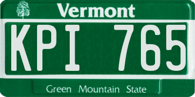 VT license plate KPI765