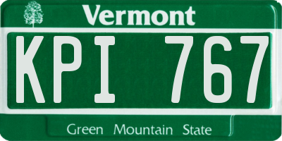 VT license plate KPI767