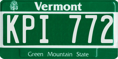 VT license plate KPI772