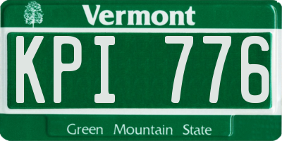 VT license plate KPI776