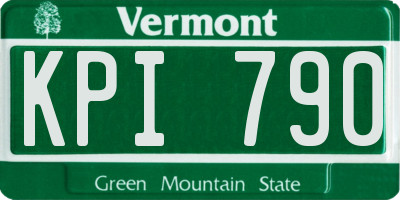 VT license plate KPI790