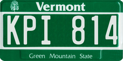 VT license plate KPI814