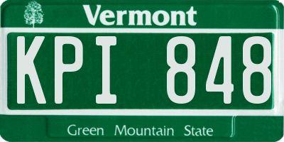 VT license plate KPI848
