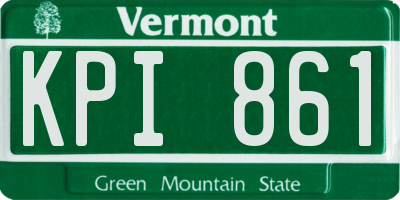 VT license plate KPI861