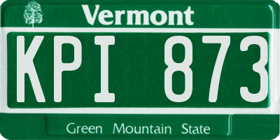 VT license plate KPI873