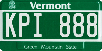 VT license plate KPI888