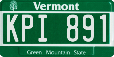 VT license plate KPI891
