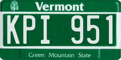 VT license plate KPI951