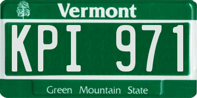 VT license plate KPI971