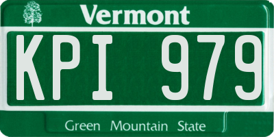 VT license plate KPI979