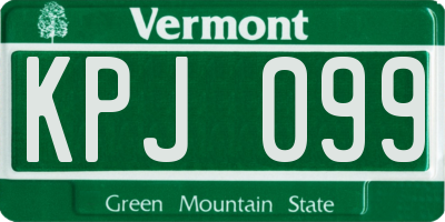 VT license plate KPJ099