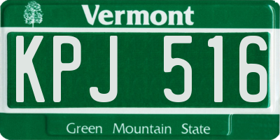 VT license plate KPJ516
