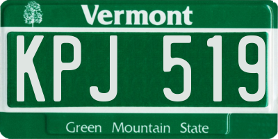 VT license plate KPJ519