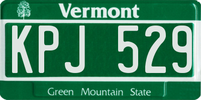 VT license plate KPJ529