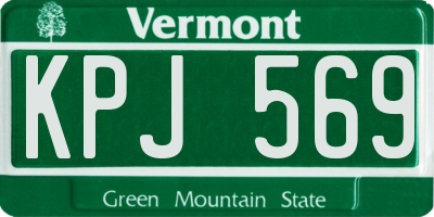 VT license plate KPJ569