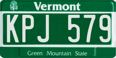 VT license plate KPJ579